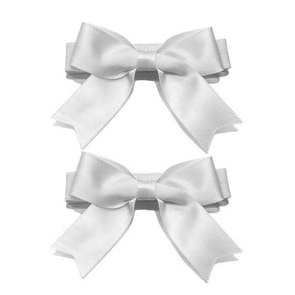 White Bow Heel Straps
