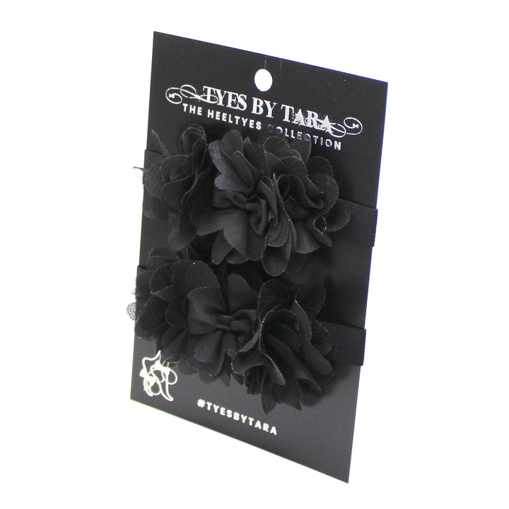 Daisy Flower Heel Straps on Black Card