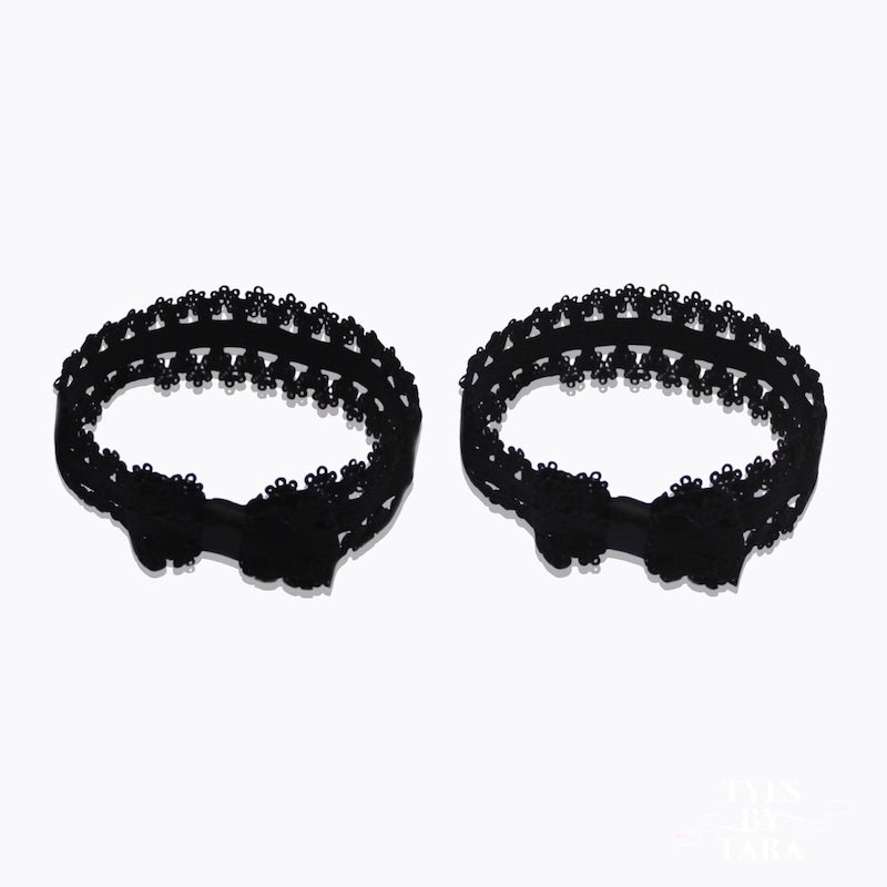 Lady Black Bow Heel Straps