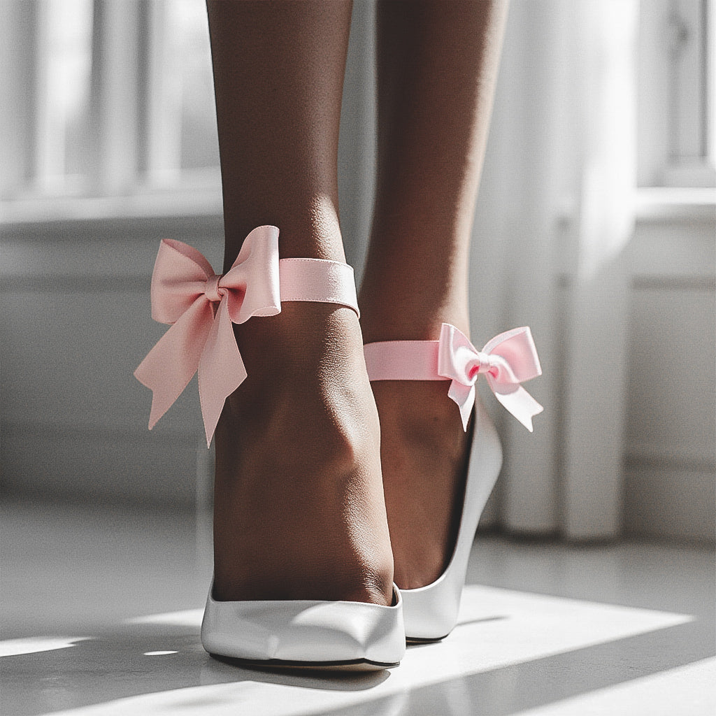 Yours Truly Pink Heel Straps