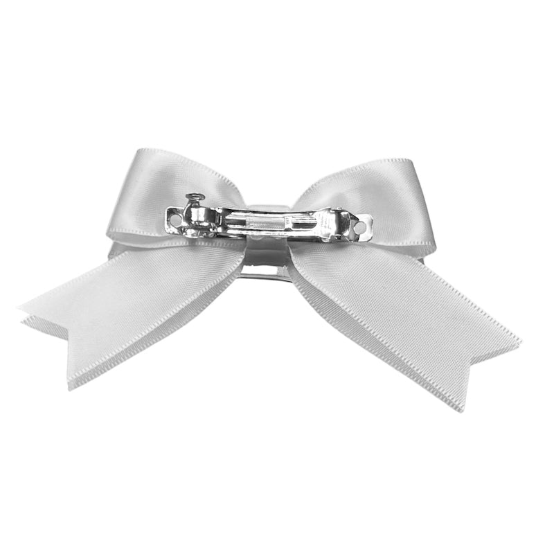 Bombshell White hair bow barrette for adults