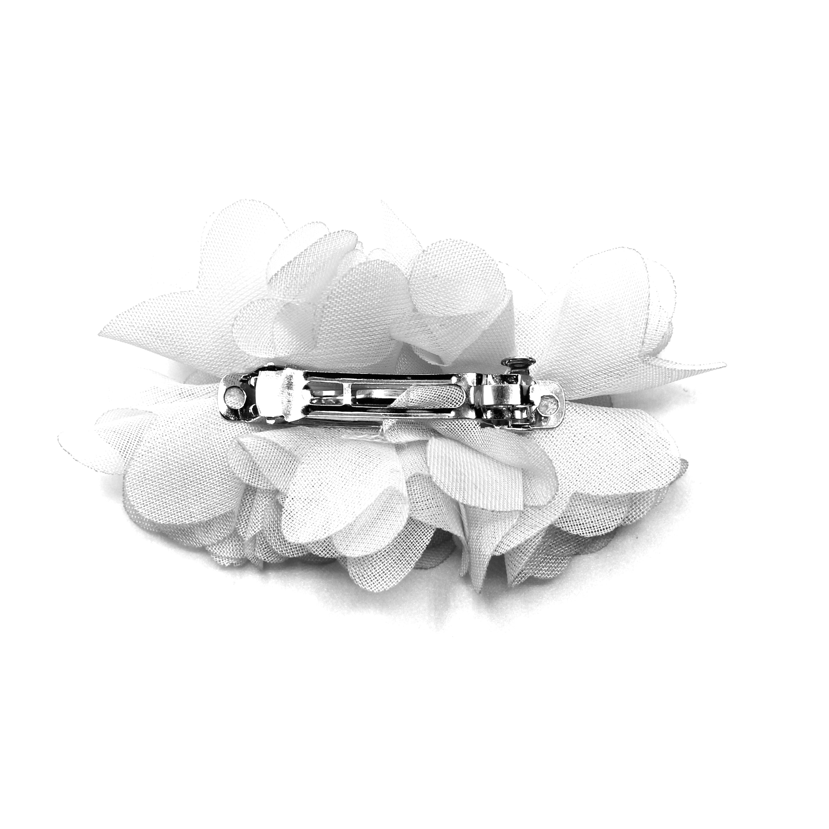 White Flower French Hair Barrette