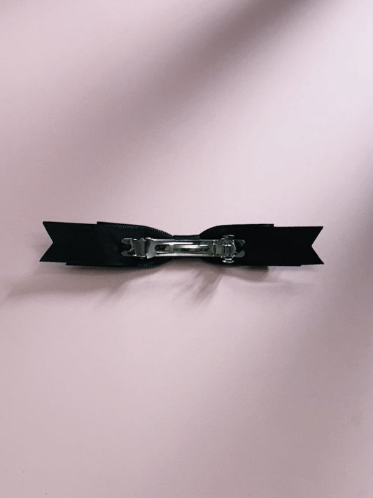 Enchantress Black Hair Bow showing the barrette