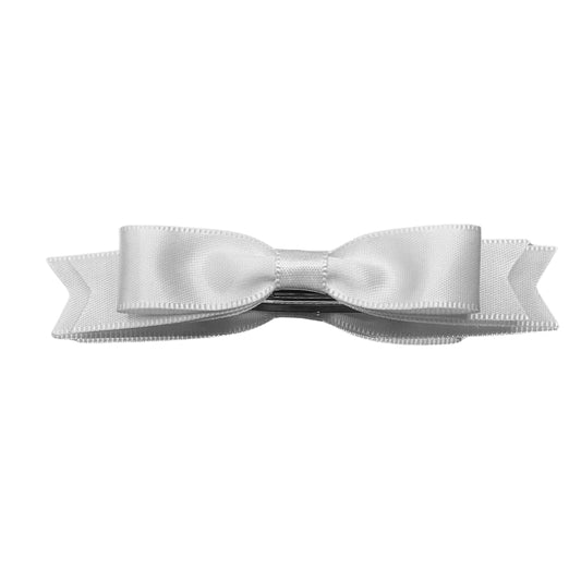 enchantress white satin bow hair barrette
