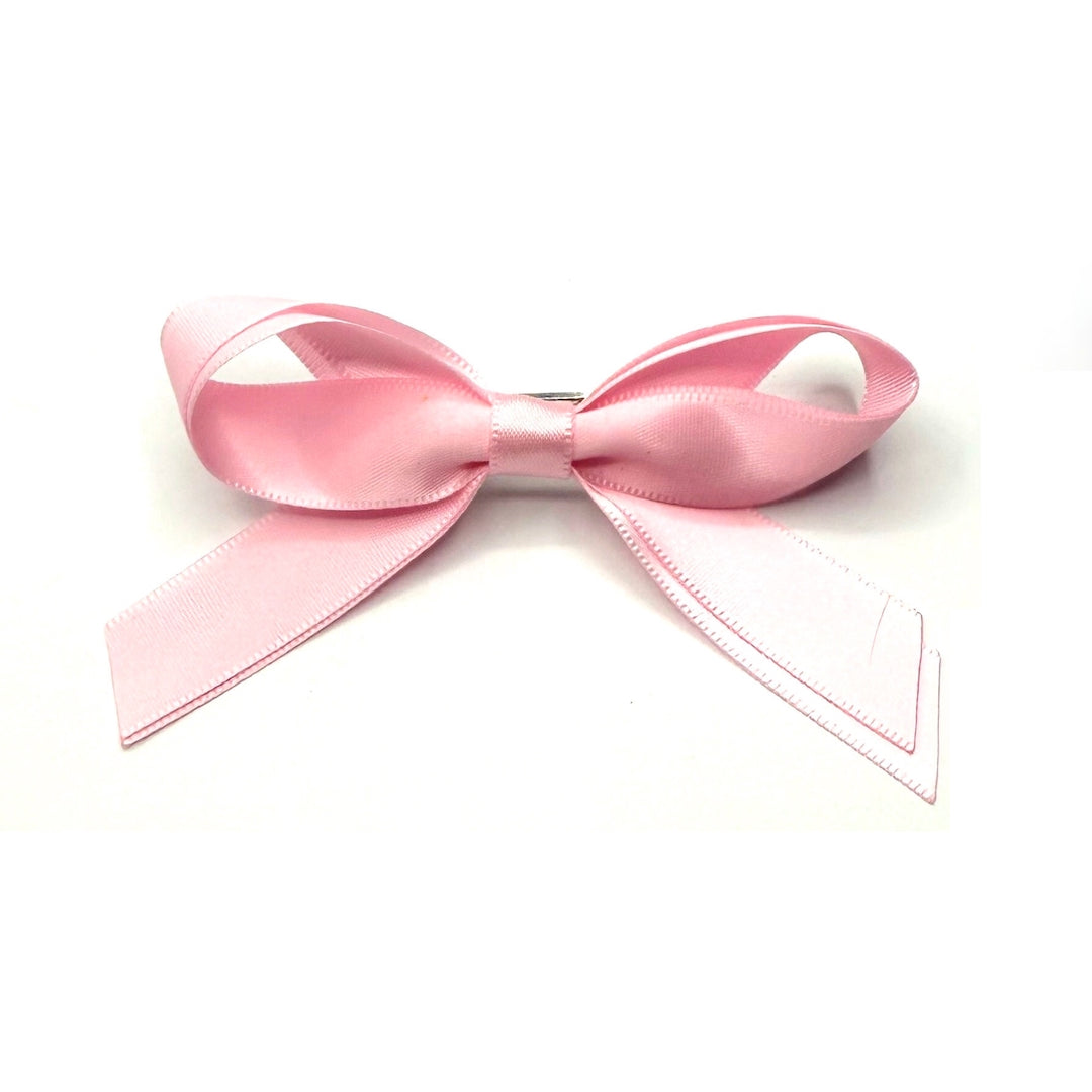 XO Pink Bow Hair Barrette