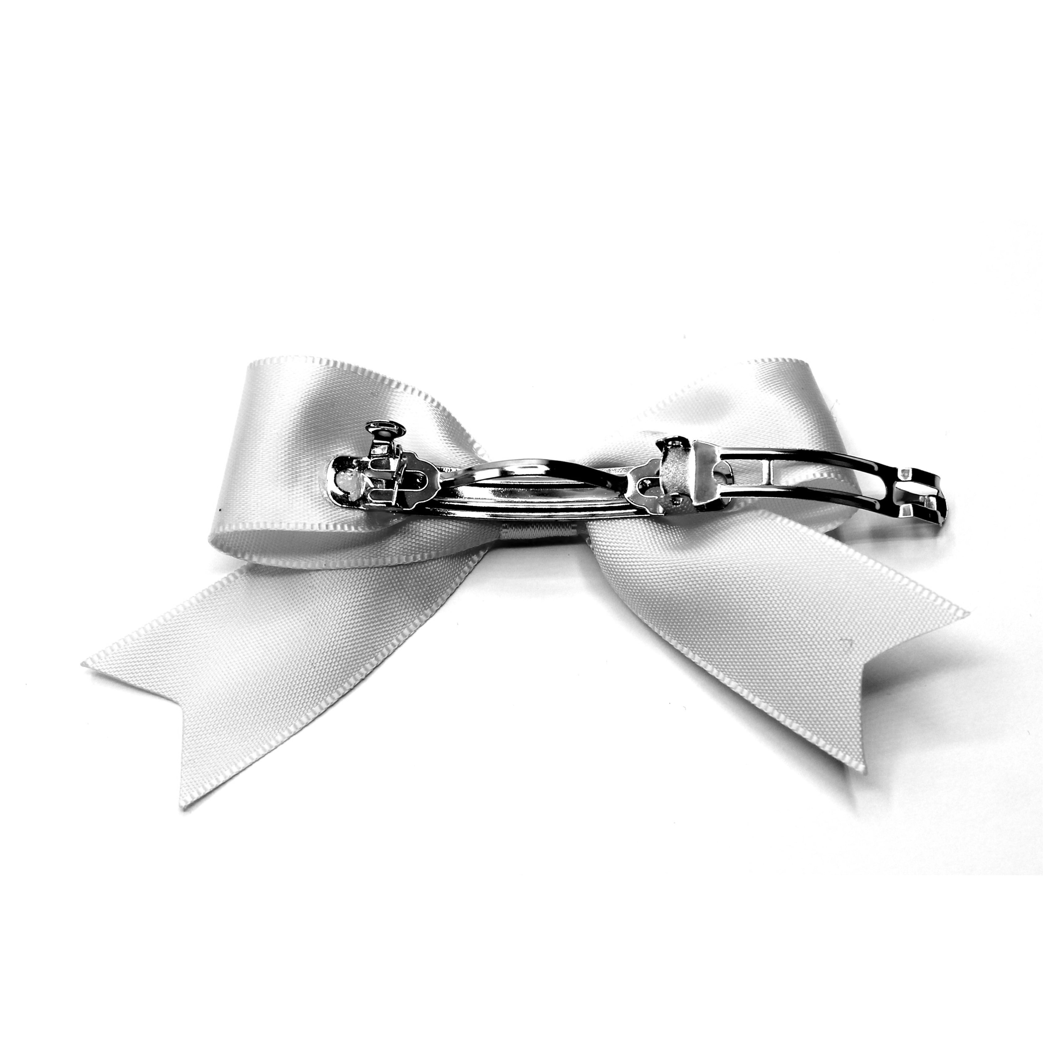 Yours Truly White Hair Bow Barrette