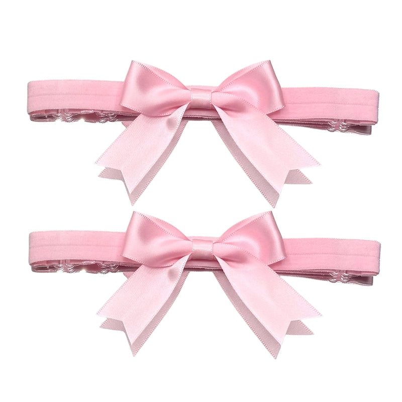 Bombshell Pink Bow Leg Garters