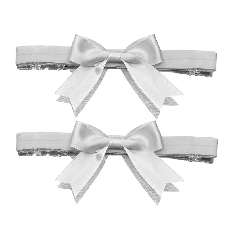 Bombshell White Bow Leg Garters