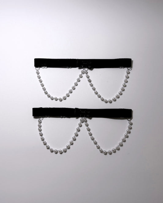 Centerfold Pearl Leg Garters 
