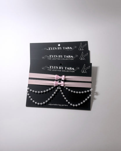 Centerfold Pink Pearl Leg Garters Three Pack