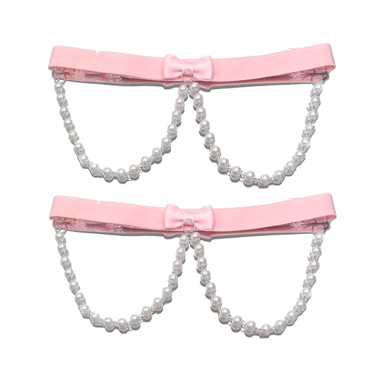 Pink Pearl Garters