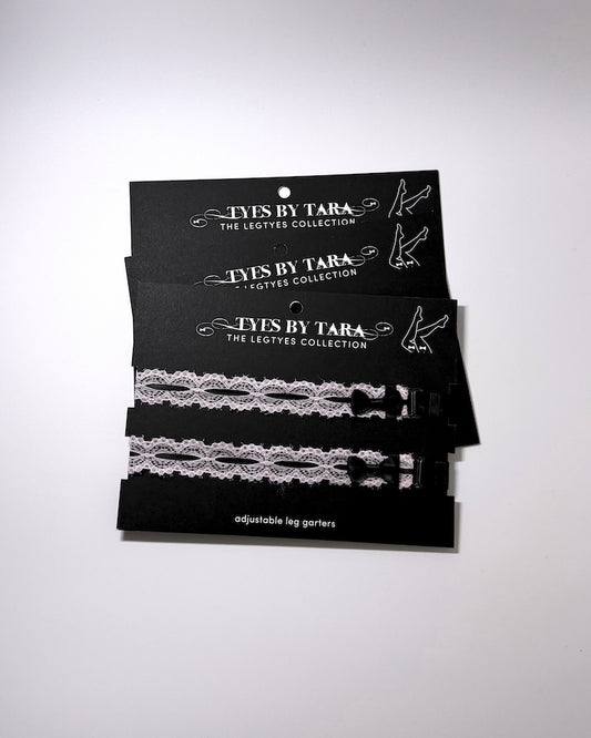 Three Pack of the Chantilly Pink Lace Leg Garters