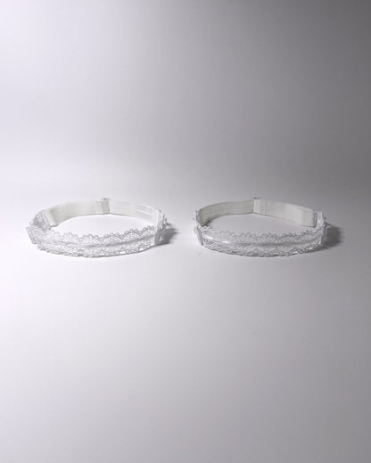 Chantilly White Lace Bow Leg Garters