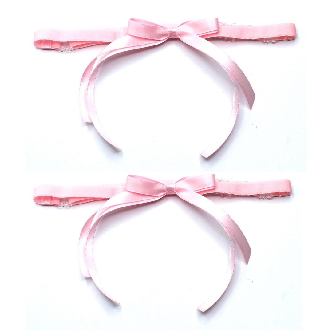 Pink Bow Adjustable Leg Garters