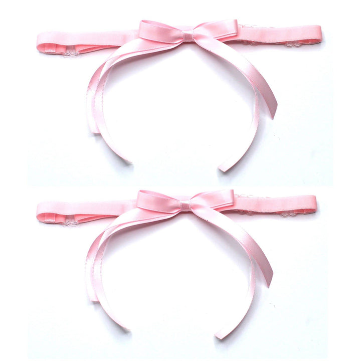 Pink Bow Adjustable Leg Garters