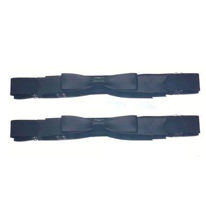 Enchantress Black Bow leg garters on white background