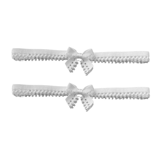 Foxy White Lingerie Elastic Leg Garters