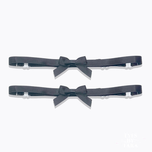 Kinkette Black Bow Leg Garters