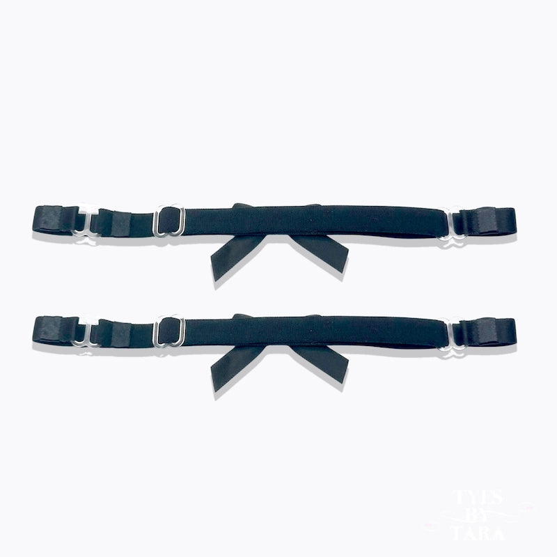 Kinkette Black Bow Leg Garters
