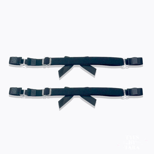 Kinkette Black Bow Leg Garters