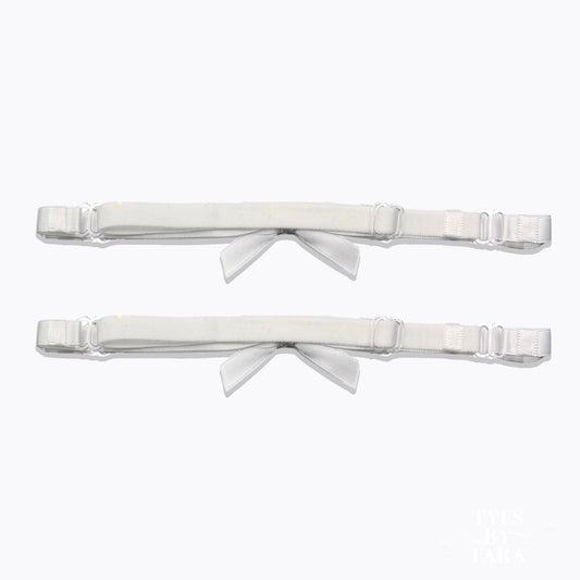 Kinkette White Bow Leg Garters