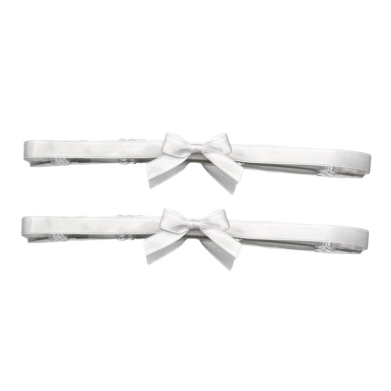 Kinkette White Bow Leg Garters