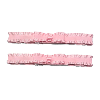 Maiden Pink Ruffled Leg Garters