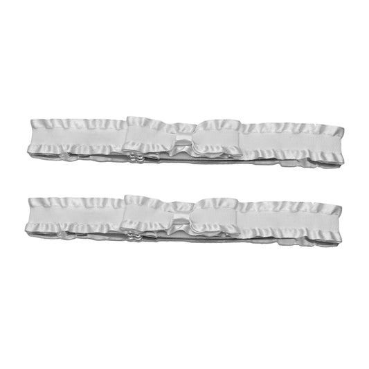 Maiden White Ruffled Leg garters