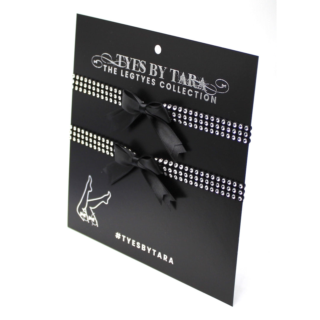 Sparkly Leg Garters on Black Card