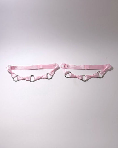 Runaway Pink Bow O Ring Leg Garters