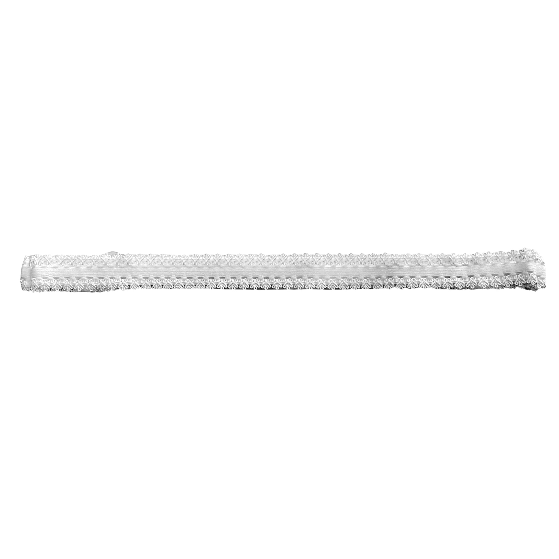 Lady White Lingerie Belt on White Background