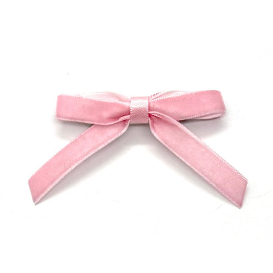 Pink Velvet Hair Bow
