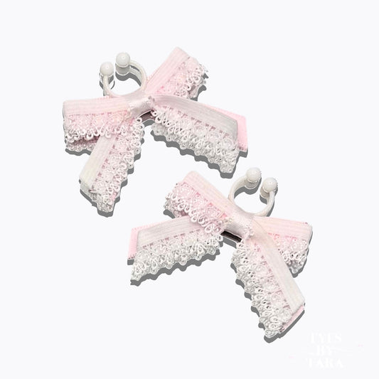 Belle White Bow Nipple Clamps Jewelry