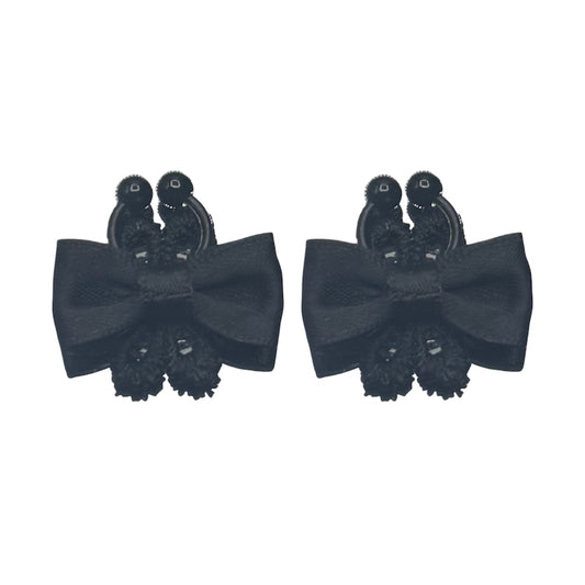 Black Flower Bow Nipple Clamps