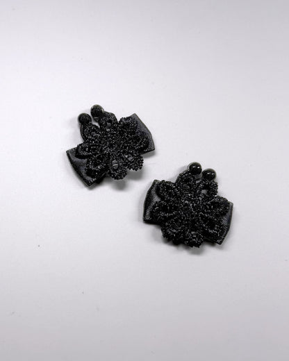 Blossom Black Flower Nipple Jewelry