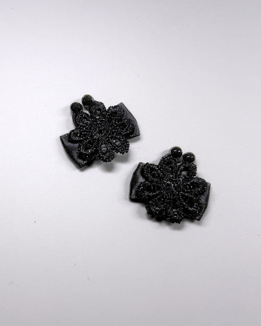 Blossom Black Flower Nipple Jewelry
