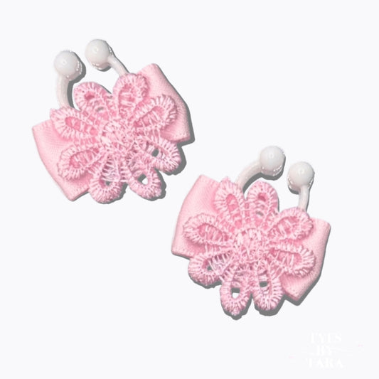 Blossom Pink Flower Bow Nipple Clamps