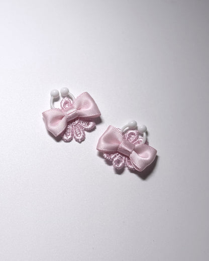 Blossom Pink Flower Nipple Clamps Jewelry back view