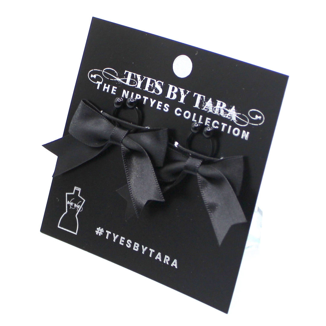 Black Bow Nipple Clamps