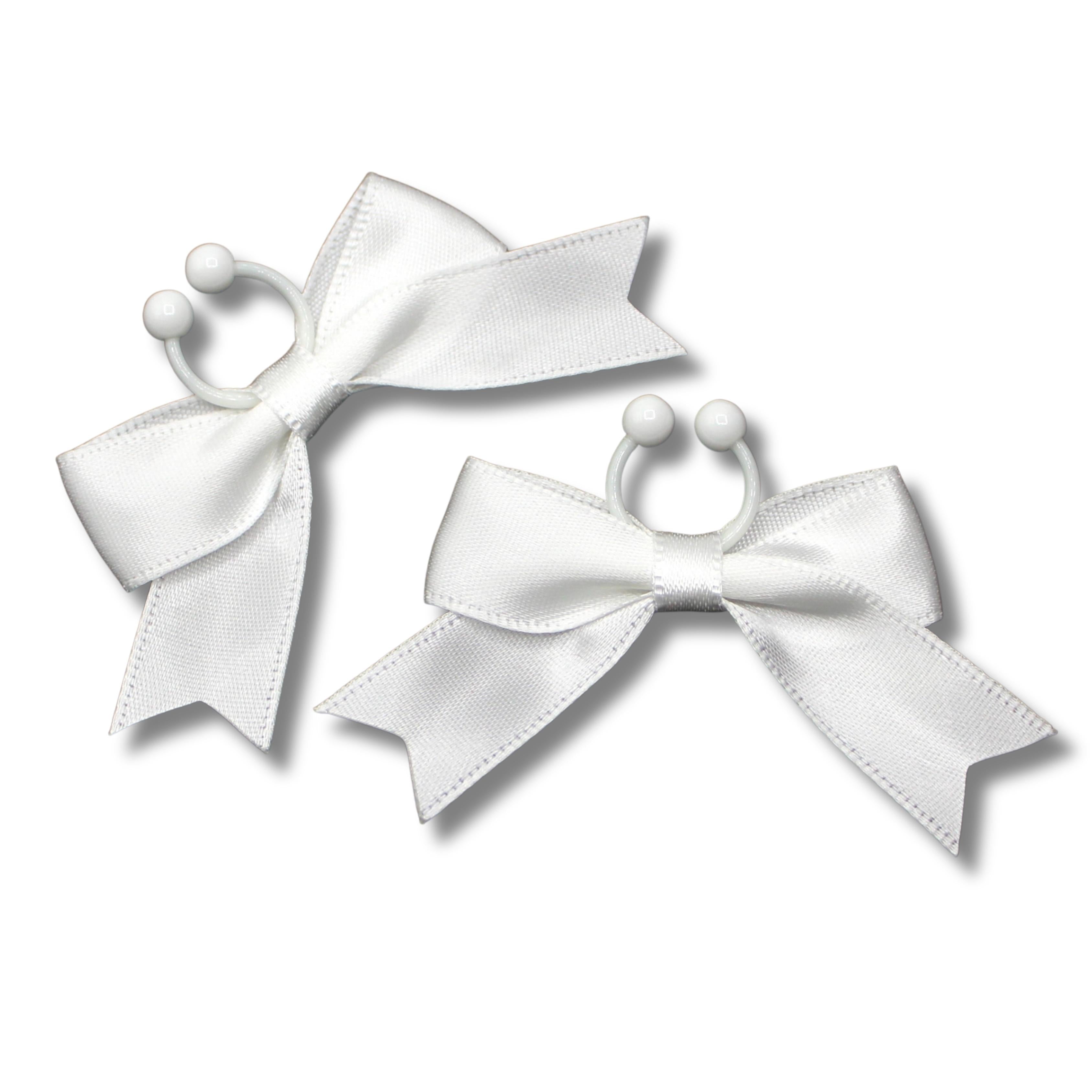 White Bow Tie Nipple Jewelry