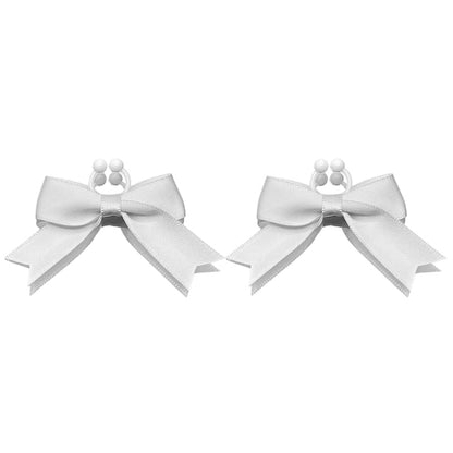 White Bombshell White Bow Nipple Clamps