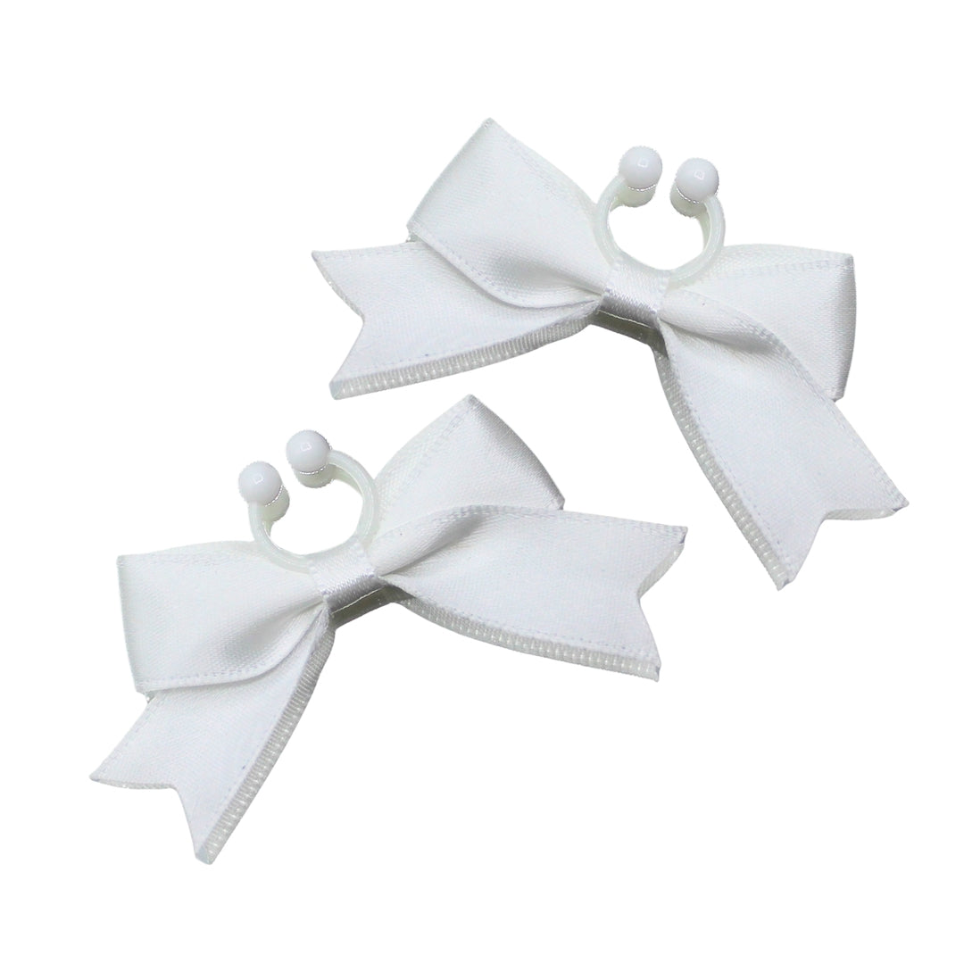 Bombshell White Bow Nipple Clamps