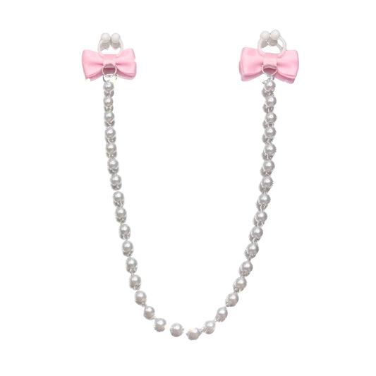 Pink Bow Pearl Nipple Clamps