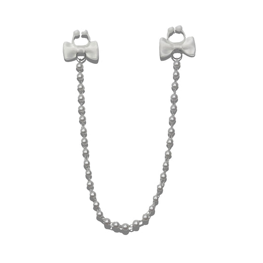 White Bow Nipple Clamps