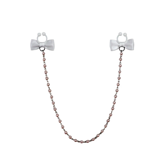 French Kiss Pink Pearl Nipple Clamps