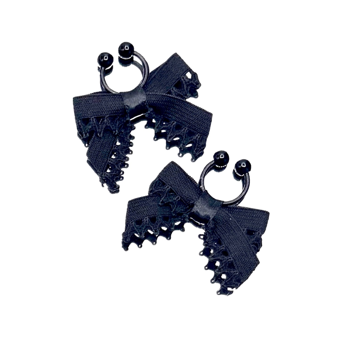 foxy black-bow-nipple-jewelry