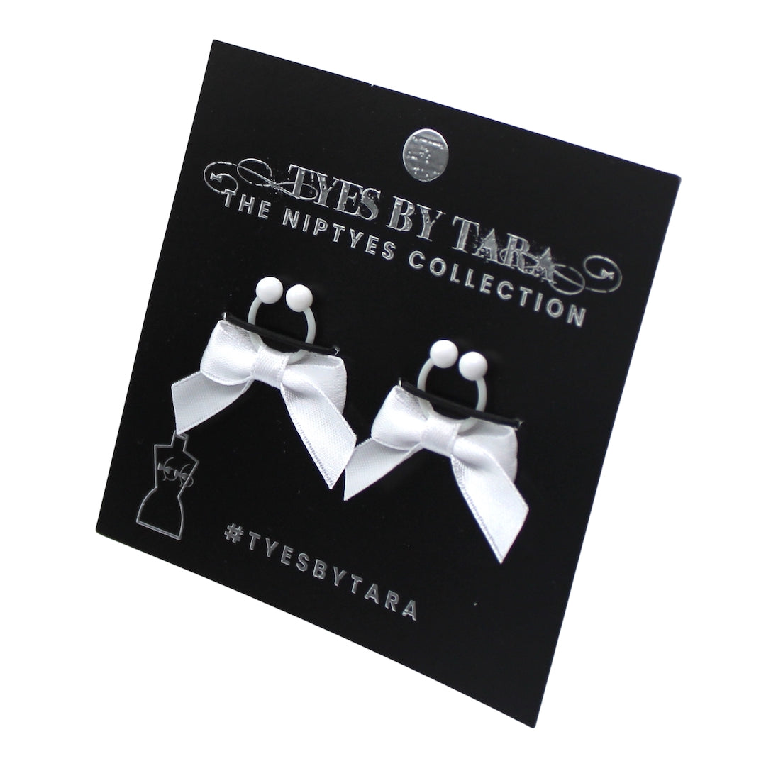 Honey White Bow Nipple Clamps