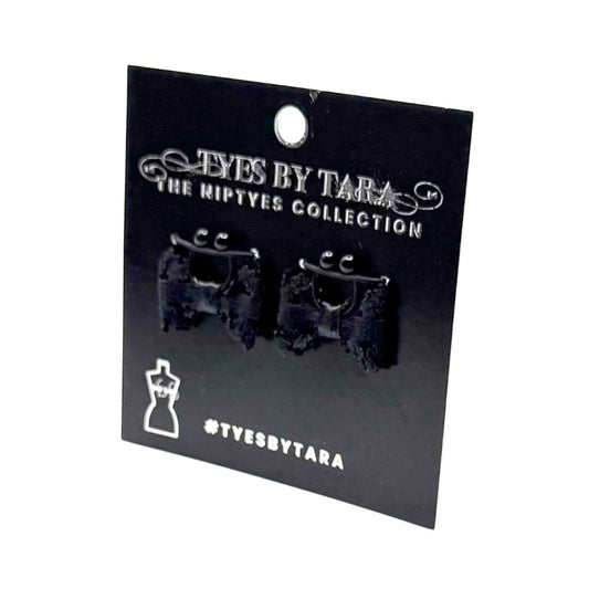 Lady Black Bow Nipple Clamps on Black Card