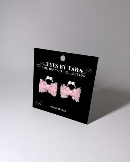 Lady Bow Nipple Clamps Jewelry Black Card