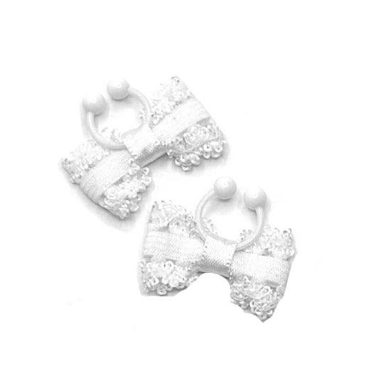 Lady White Bow Nipple Clamps 